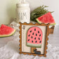 Sweet Summertime Watermelon Postage Stamp 3D Wood Sign