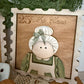 Santa & Mrs. Claus (GREEN)  3D postage wood sign