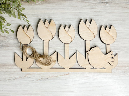 Spring Tulips - ADD ON for Interchangeable Rustic Truck - DIY HOME KIT - NO PAINT INCLUDED