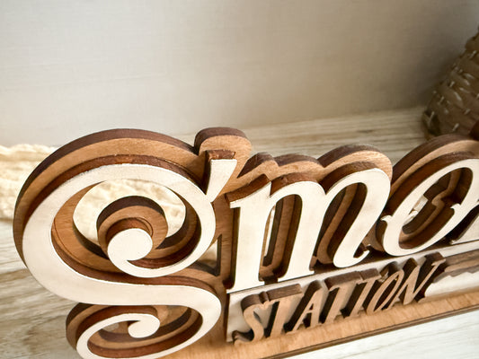 S’MORES 3D Wood Shelf Sitter