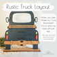 Rustic Personalized Interchangeable Truck Door Hanger - FINISHED PRODUCT