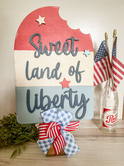 Patriotic Popsicle Door Hanger - FINISHED PRODUCT