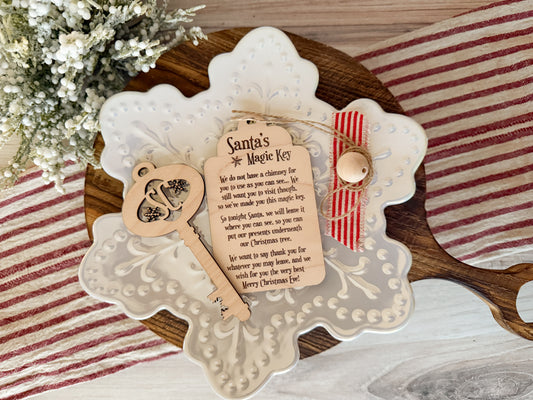 Santa’s Magic Key Christmas Ornament -DIY Kit - Wood Blank Only - No Paint Included