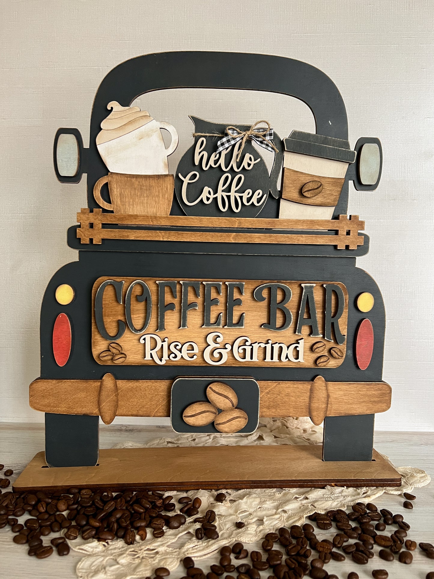 Coffee Bar- ADD ON for interchangeable Rustic Truck - DIY HOME KIT - NO PAINTS