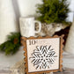 Snowflake Winter 3D Wood Sign