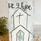 Hand painted Religious Easter wooden sign