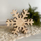 Neutral Wood Snowflake 6x6