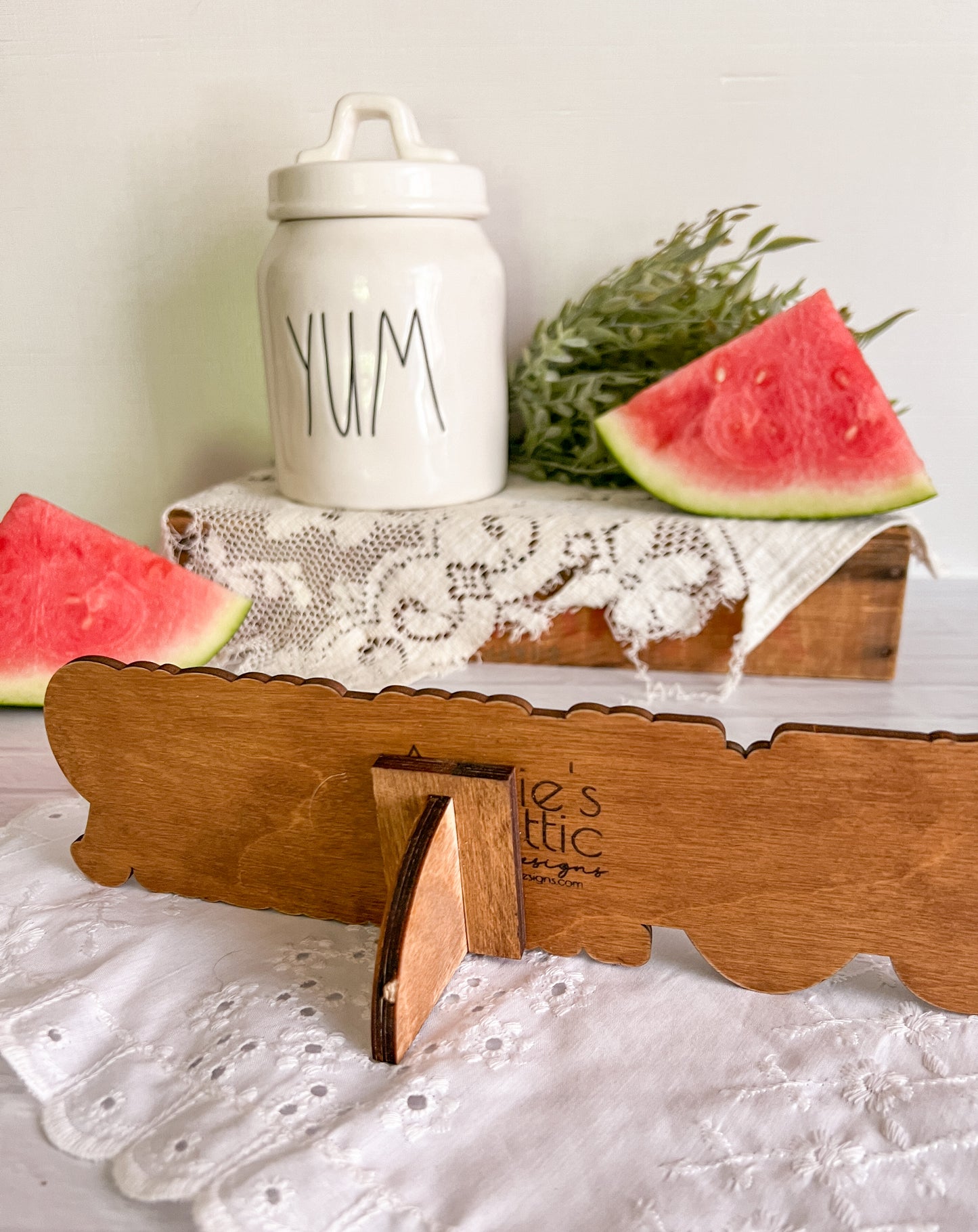 Watermelon SUMMER word 3D wood sign