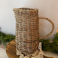 Woven Wicker Pitcher Vase