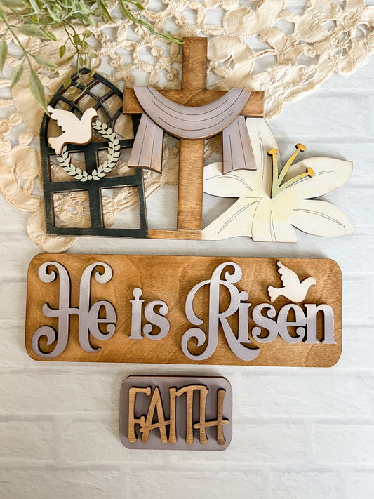 Religious Easter- ADD ON for interchangeable Rustic Truck - DIY HOME KIT - NO PAINTS