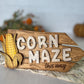 Corn Maze Fall Wooden 3D sign