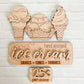 Ice Cream Cones  - ADD ON for Interchangeable Rustic Truck - DIY HOME KIT - NO PAINT INCLUDED