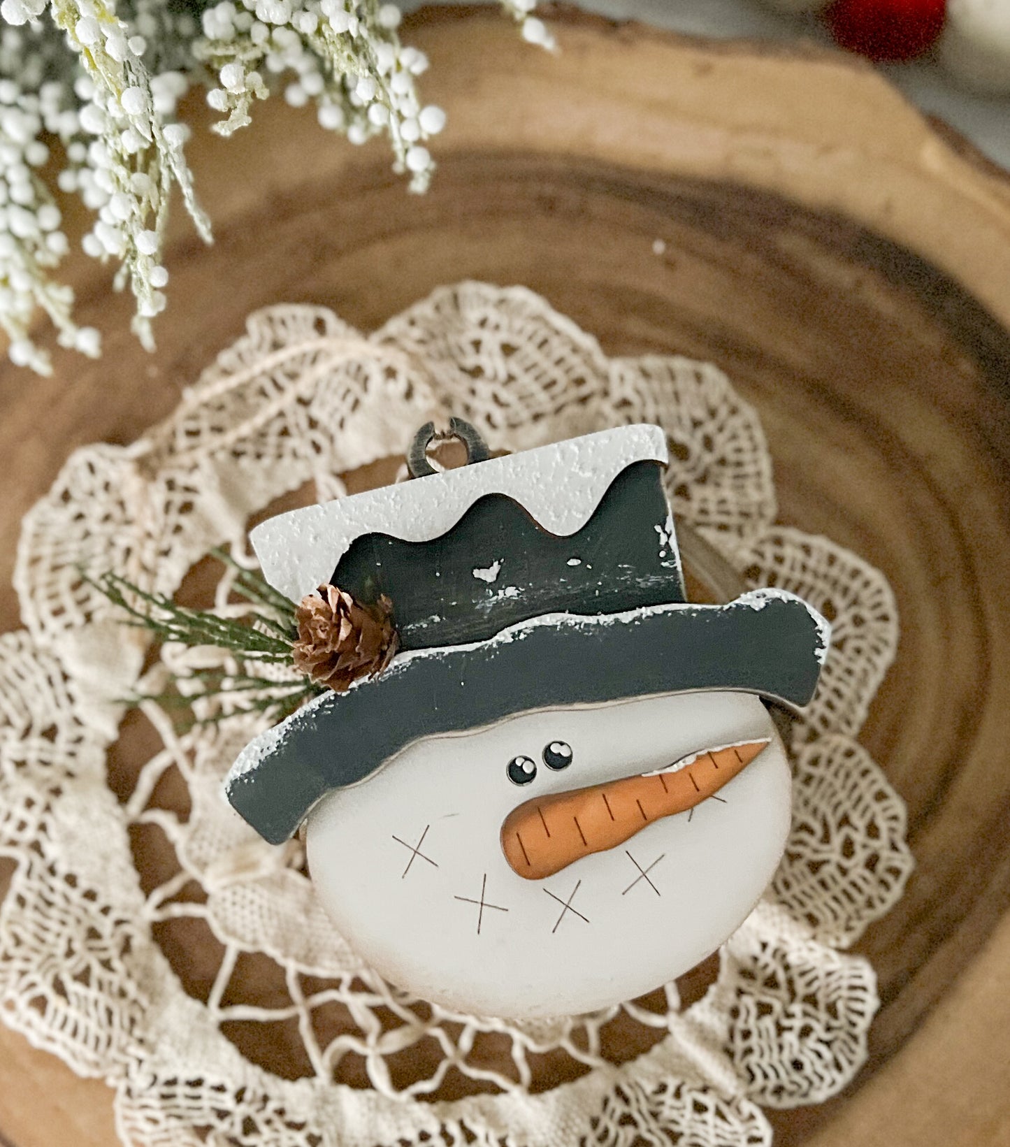 Sam Snowman 3D Ornament - DIY Kit - Wood Blank Only - No Paint Included