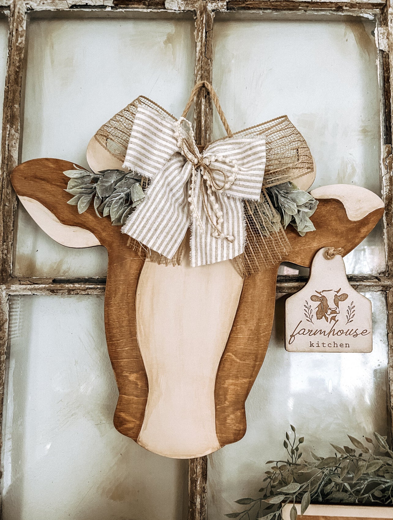 Farmhouse Cow Door Hanger - DIY HOME KIT - NO PAINT INCLUDED