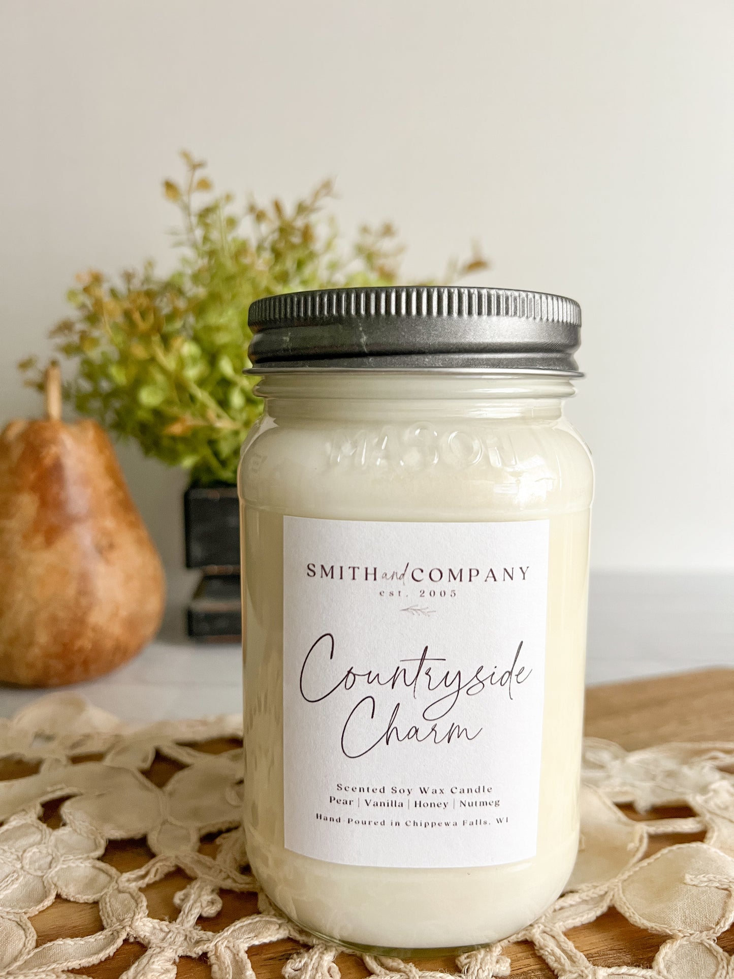 Countryside Charm Soy Mason Jar Candle 16oz