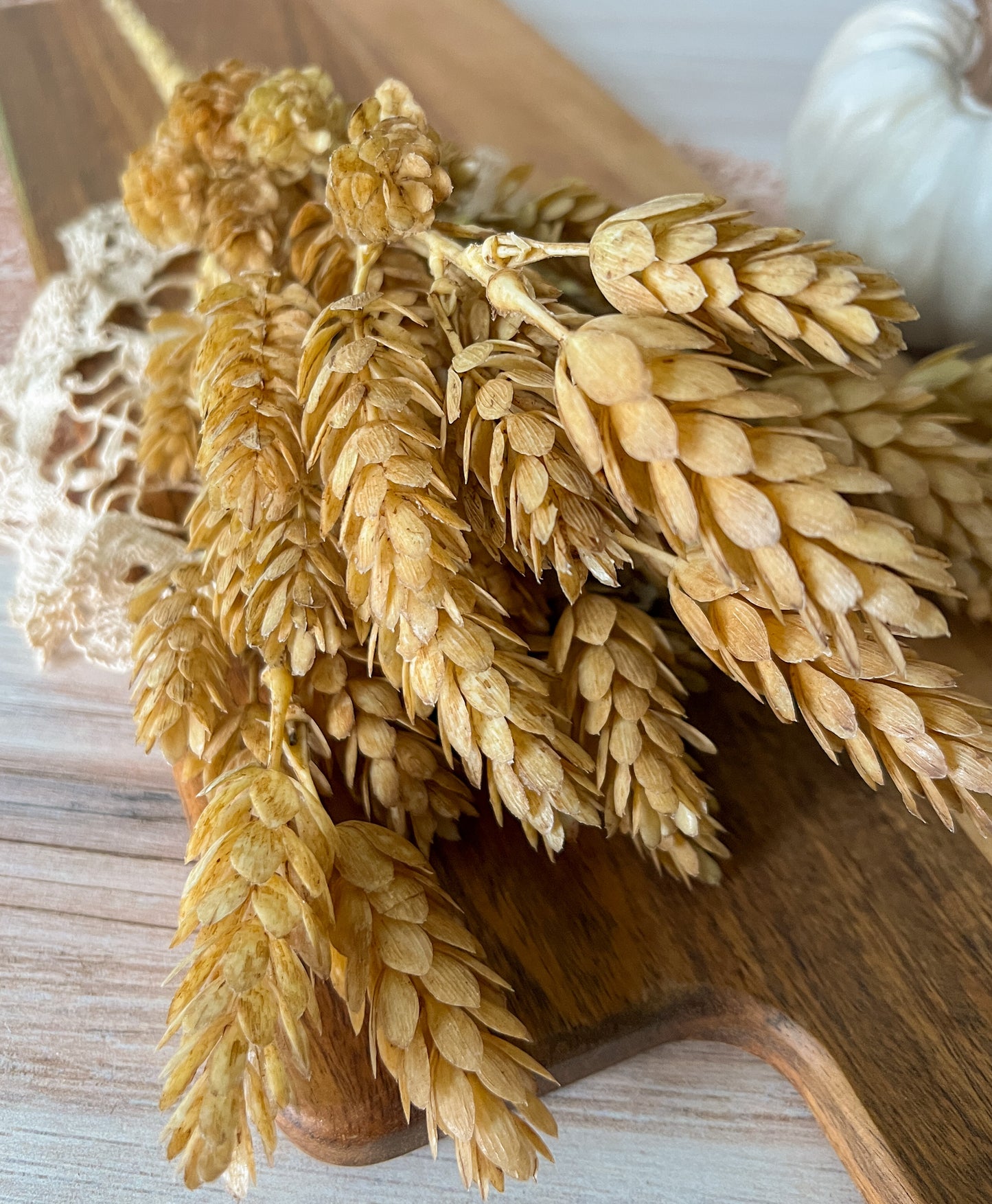 Neutral Fall Wheat 15" Greenery pick