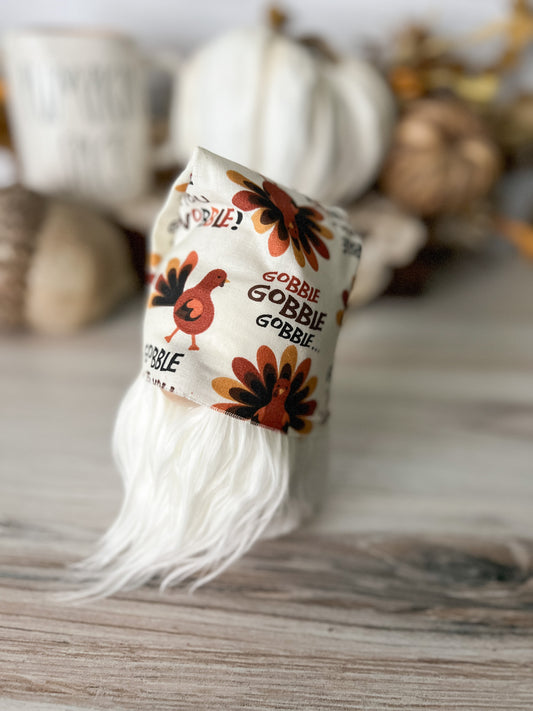 Thanksgiving Turkey Gobble Gobble Fabric Gnome