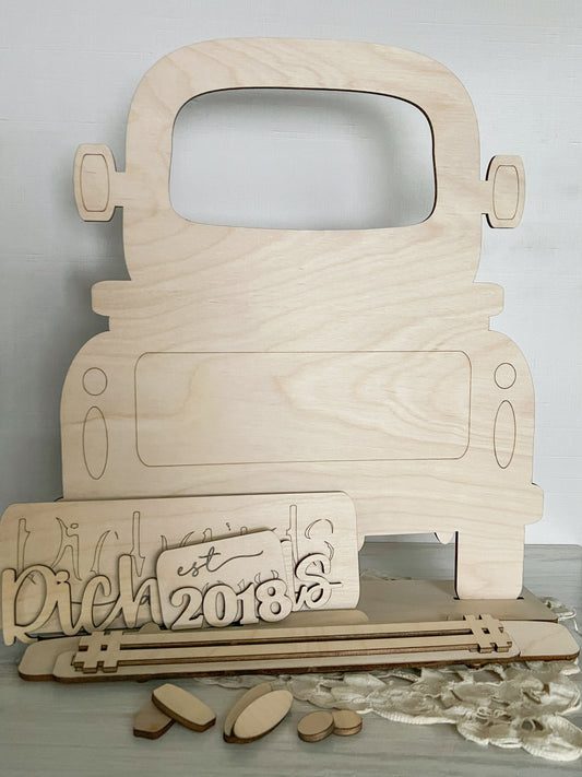 Rustic Personalized Interchangeable Truck - DIY Home Kit - NO PAINT INCLUDED