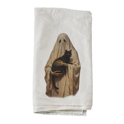 Ghost With Black Cat Towel