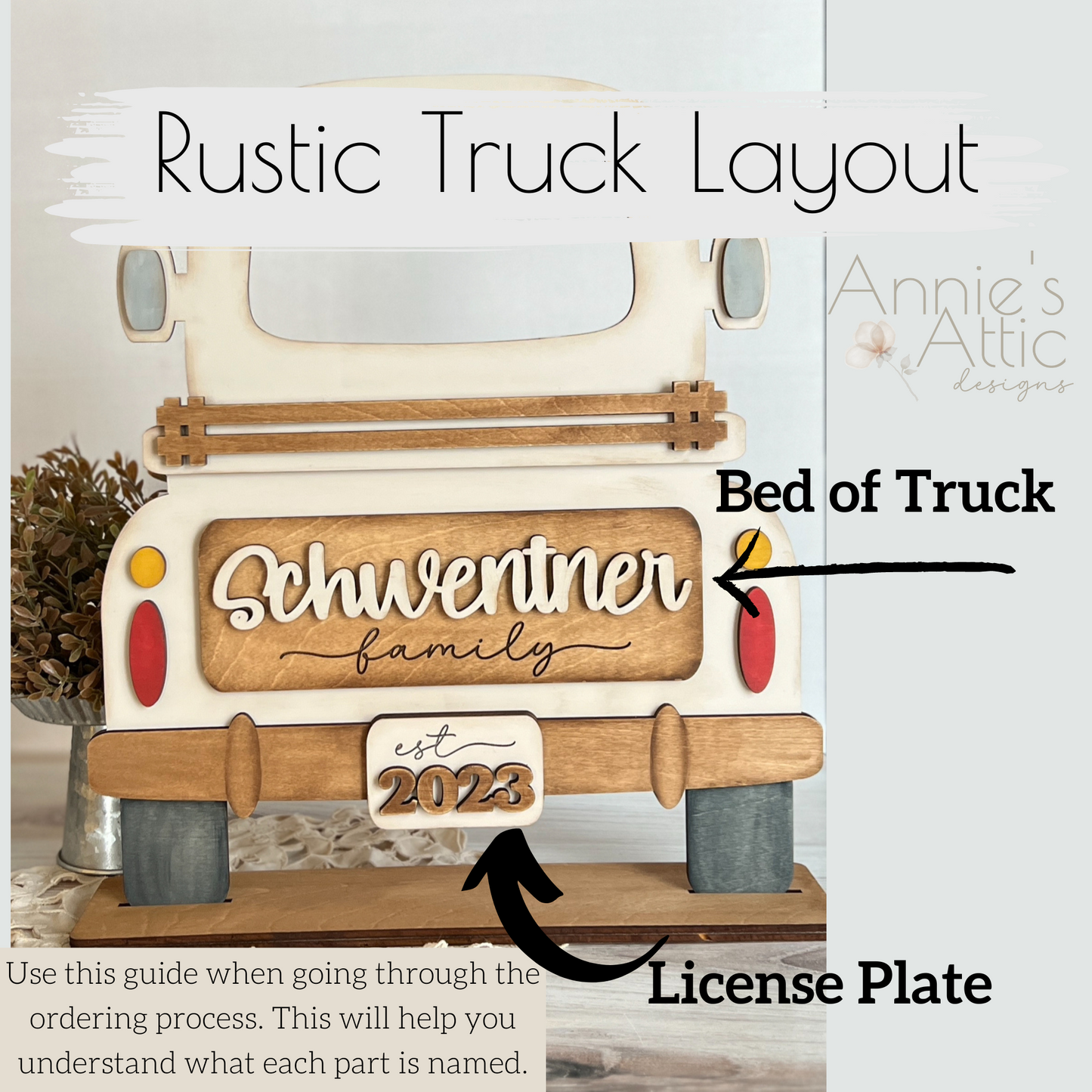 Rustic Personalized Interchangeable Truck - FINISHED PRODUCT