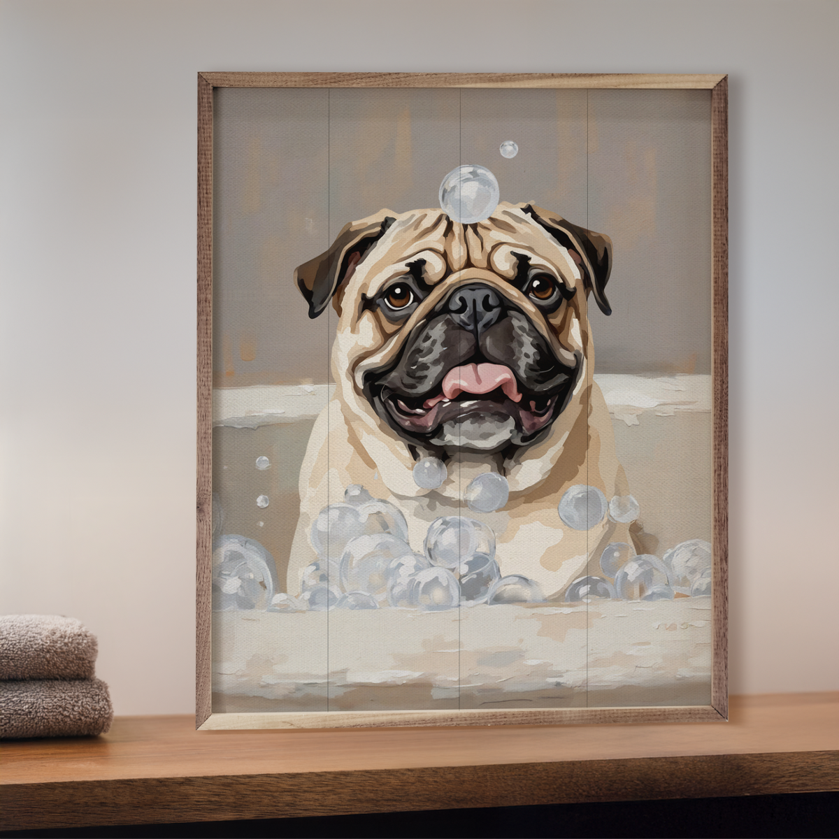 Pug In A Tub