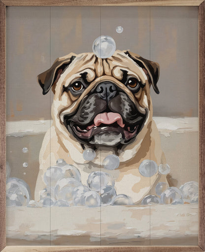 Pug In A Tub