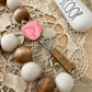 Ice Cream Scoop 3D Wood Bead Garland