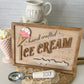 Ice Cream framed Wood 3D Sign