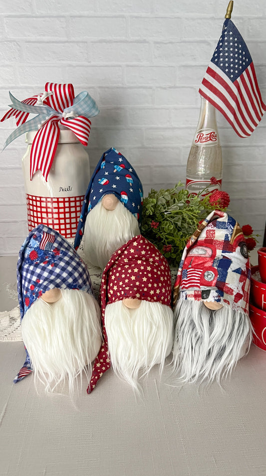 Patriotic- Red, White & Blue Gnomes