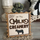 The Olde Milk & Creamery Postage Stamp 3D Sign