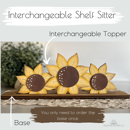 Seasonal Banner Interchangeable Shelf Sitter ( base only)