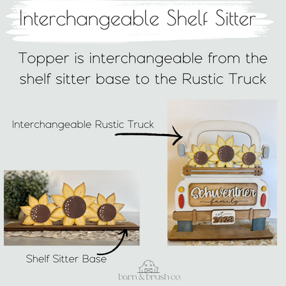 Seasonal Banner Interchangeable Shelf Sitter ( base only)