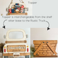 Patriotic Highland Cow TOPPER ONLY - ADD ON for Interchangeable Rustic Truck/Basket - FINISHED PRODUCT