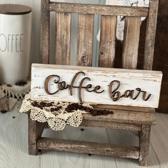 Coffee Bar 3D Wood Sign