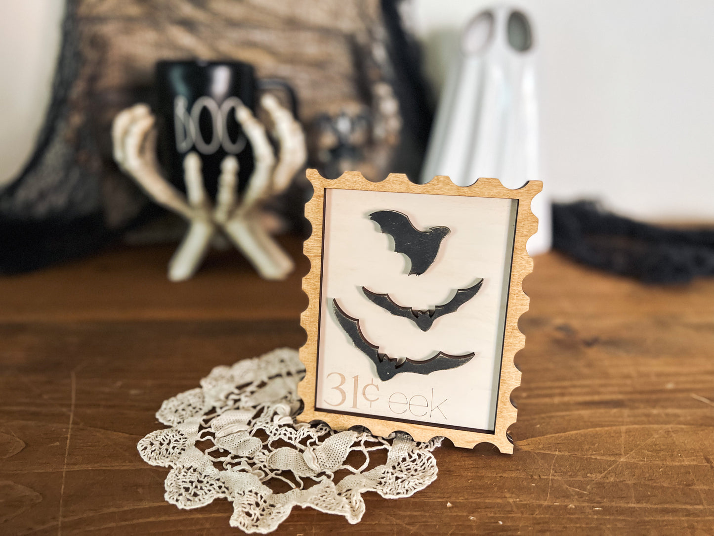 EEK Halloween 3D wood sign