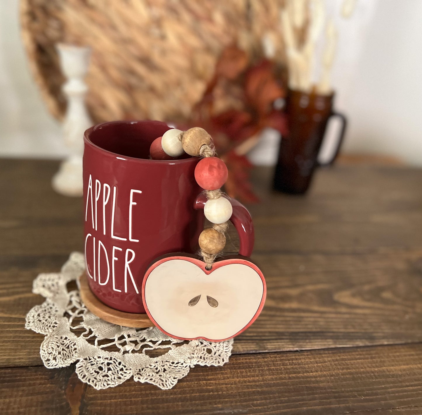 Apple Wood Bead Garland