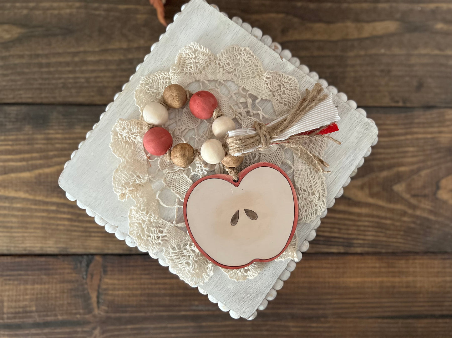 Apple Wood Bead Garland