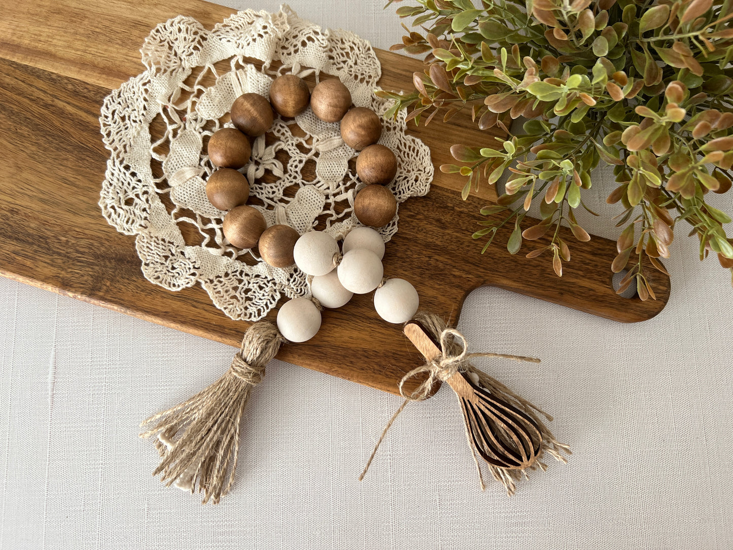 Kitchen Wood Bead Garland