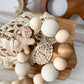 Gingerbread Christmas Bakery wood bead garland