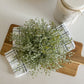 Wispy sage greenery half sphere
